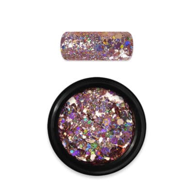 Moyra Rainbow holo glitter mix. 6 RoseGold